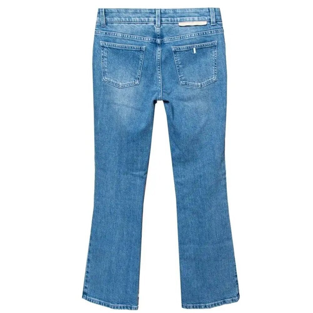 Women's Embroidered Flared Jeans Palm Tree Novelty Whimsical Stella McCartney - Picture 2 of 8